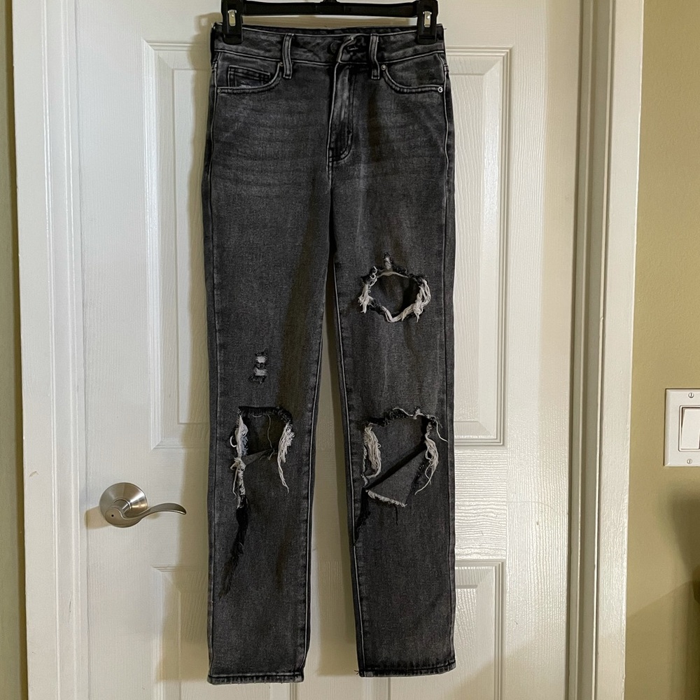 PacSun black denim mom jeans size 22